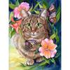 5D DIY sada na malování diamantů Květiny a kočky Diamantové vyšívání kamínky Dekorace pro domácnost
