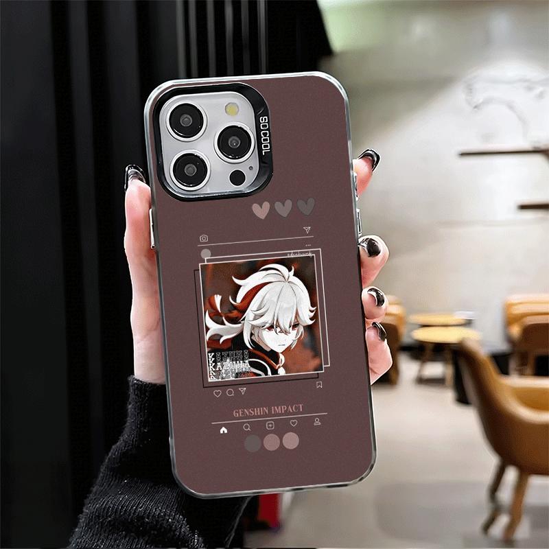 Genshin Impact Simple Design Shockproof Phone Case for iPhone 17 Air 16 16E 15 Pro Max 14 Plus 13 Mini 12 Back Cover Anti Fall F