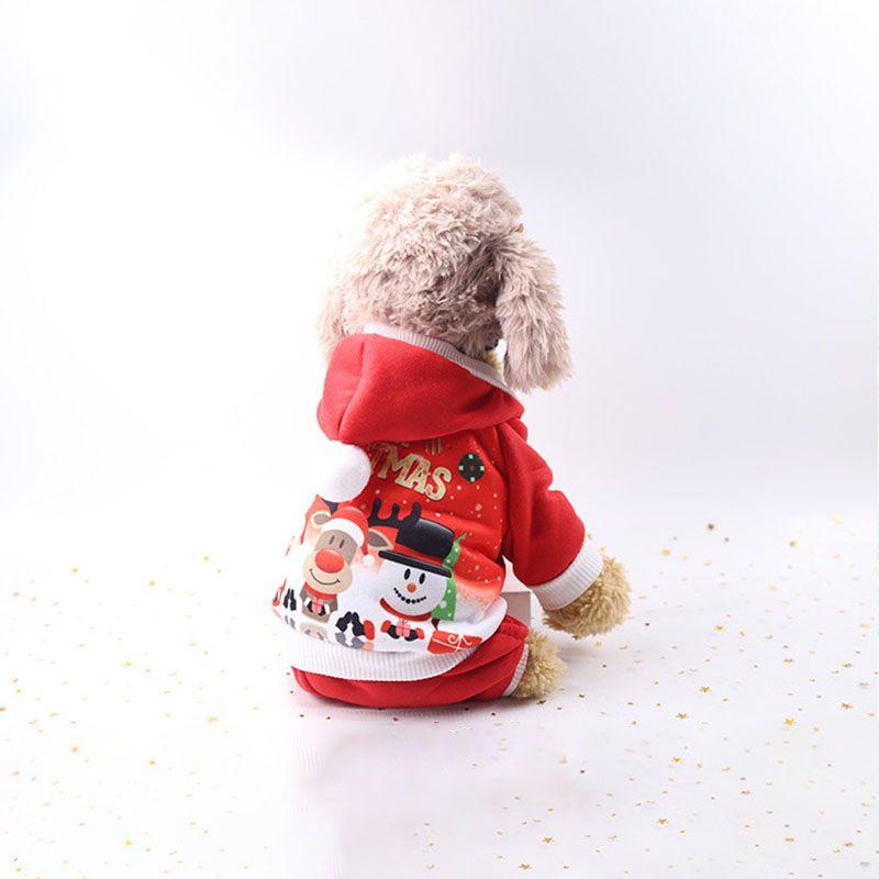 Luksusowa, ciepła kurtka dla psa lub kota z motywem Świętego Mikołaja i łosia na zimę
