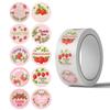 500Pcs/Roll Strawberry Gratitude Roll Stickers For Water Bottles Laptop Fridge Rewards Gifts Aesthetic Cartoon Funny Sticker