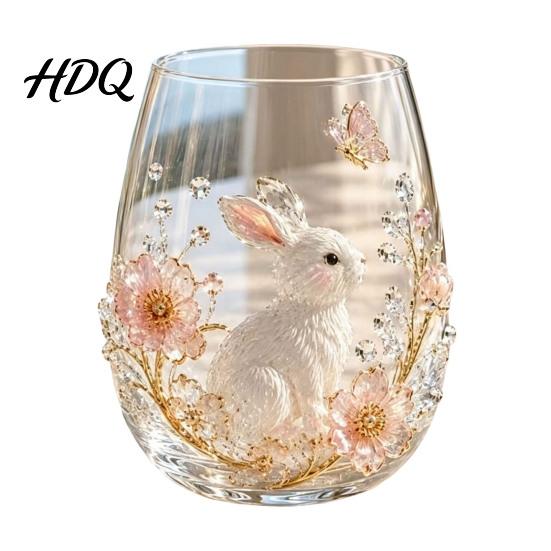 Luxury Decorative Glass 3D Animal Stemless Wine Glass Ocean Inspired Details Elegant Clear Gifts Cup Durable Drinkware for Home Kitchen And