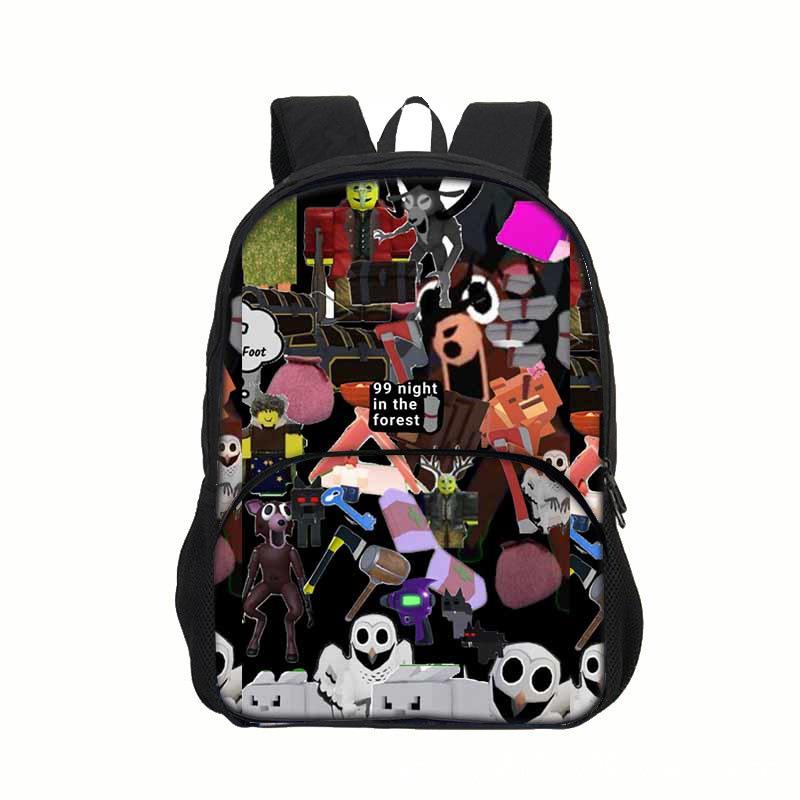99 Nights In the Forest Children's Game-themed Backpack with Pockets 7330
