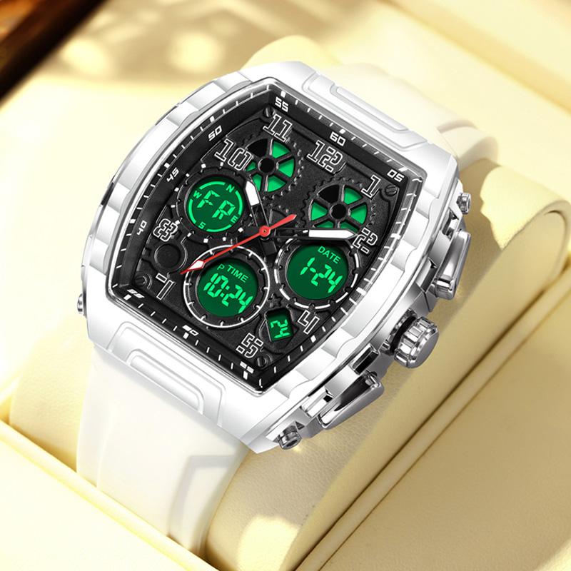 Relogio Masculino FOXBOX Men Watch Luxury Waterproof Quartz Wristwatch LED Luminous Date Sports Silicone Clock Man Watches