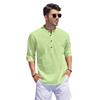 Hemrin Men Solid Cotton Blend Straight Kurta Shirt