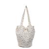 Floral Print Shoulder Bag Women's Large Capacity Bucket Bag Commuter Tote Bag