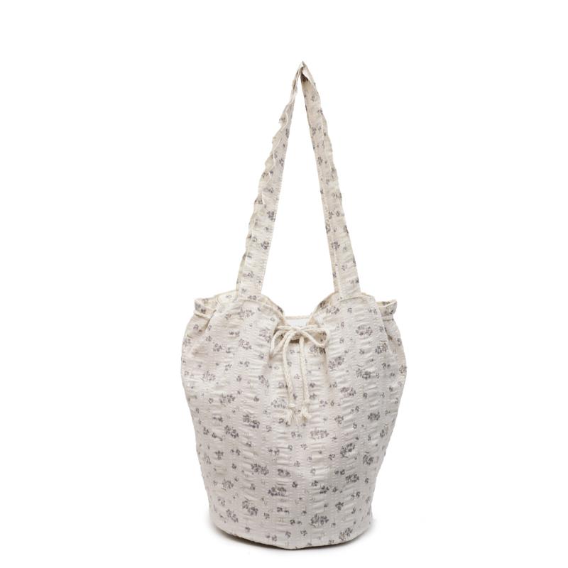 Floral Print Shoulder Bag Women's Large Capacity Bucket Bag Commuter Tote Bag