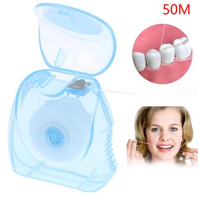 50M/Box Micro Wachs Pfefferminzgeschmack Zahnseide Interdentalbürste Floss Pick Mundhygiene sauber Draht