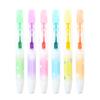 6ks/sada Kawaii Stahovací zvýrazňovače Makaron Pastelový Zvýrazňovač Pero Fluorescenční popisovače pro školní potřeby Roztomilé psací potřeby