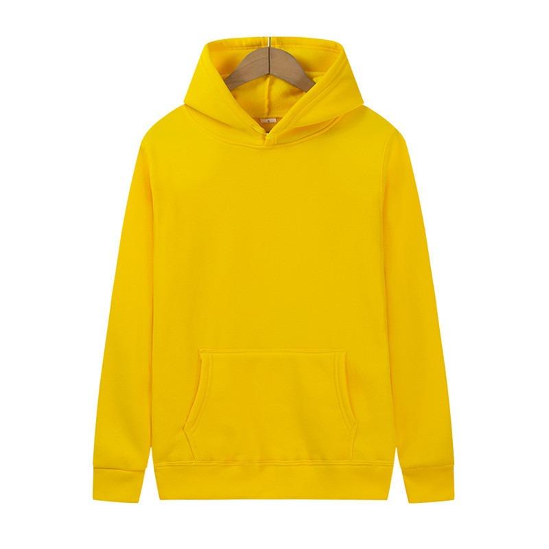 Men's Women's Solid Color Hoodies Casual Loose Fleece Autumn Winter Sportswear Hip-hop Pullover Top 20 Colors