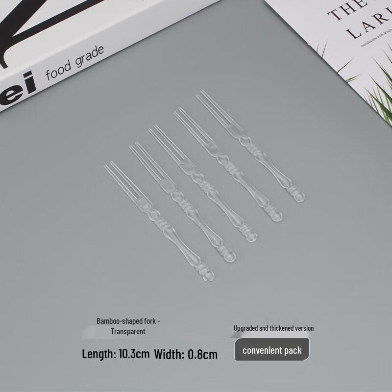ZISIZ Disposable Individually Packaged Plastic Fruit Forks