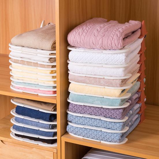 Üst Üste Konulabilir Giysi Katlama Panosu Dolap Giysi Düzenleyici Gömlek Ayırıcı Tişört Düzenleyici Panosu Düzenli Giysiler İçin Kırışıksız Çamaşır Saklama