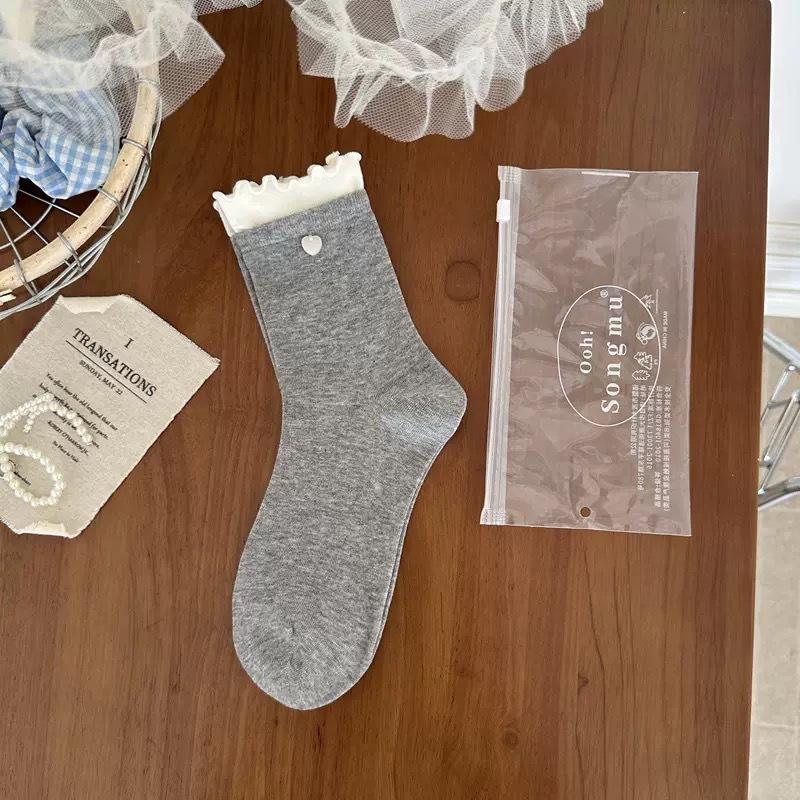 

Леди Весна и Осень Балет Ветер Ухо Сторона Любовь Рот В Трубе Носки-гольфы 1 pair серый