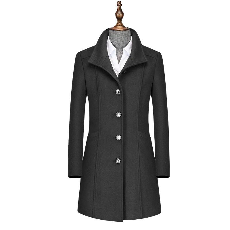 Tromen Women's Professional Mid-length Wool Coat