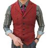 Men's Suit Vest Slim Herringbone Vest Single-breasted Casual