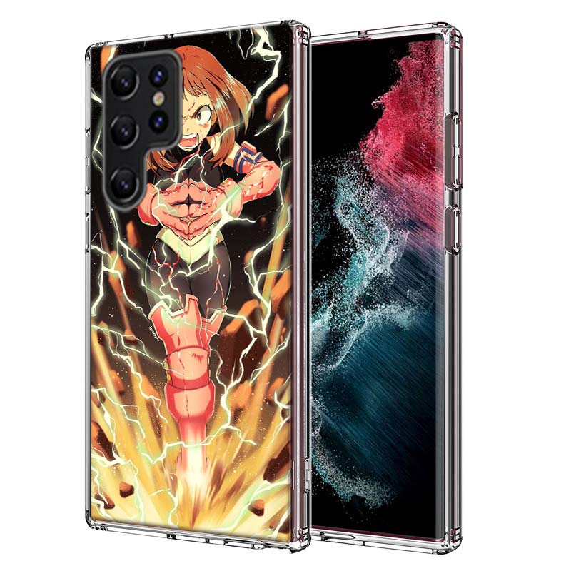 1pc Ochako Uraraka Capa Phone Case For Samsung S26 Ultra S25 Edge Galaxy S23 S21 S20 S24 FE S22 S10 Plus Cover Clear TPU Shell C