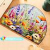 1Pcs Vibrant Spring Flower Semi Circle Welcome Doormat Non-Slip for Outdoor Patio Porch Kitchen Bathroom Entryway Floor Mat