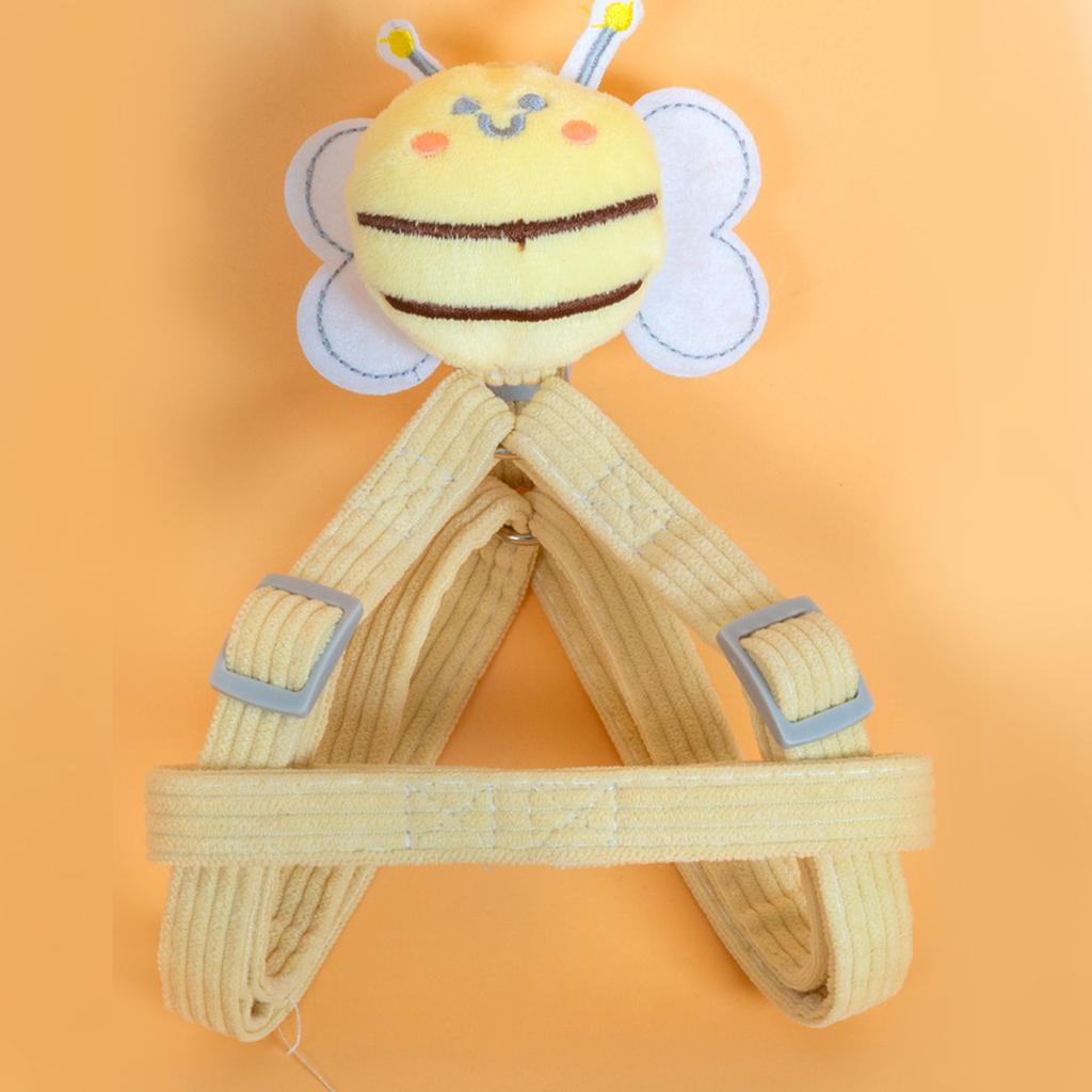 Hundsele Koppelset Mjukt Manchester Söt Bi-dekoration Justerbar Andningsbar Husdjurssele och Koppel