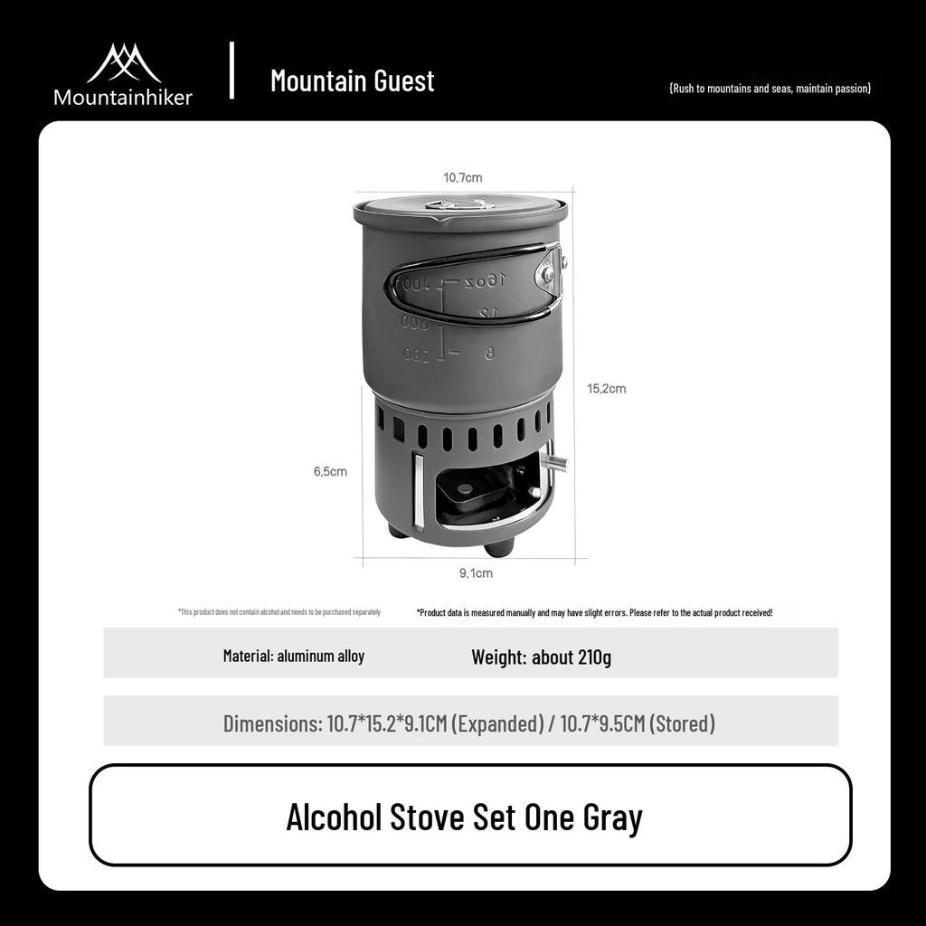 Portable Outdoor Aluminum Alloy Alcohol Stove Set for Camping and Boiling Water