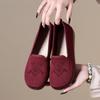 Cloth Shoes Women's Shoes 2025 Spring New Single Shoes Soft Sole Breathable Fly-woven Casual Shoes Middle-aged and Elderly One-pedal Mother Shoes