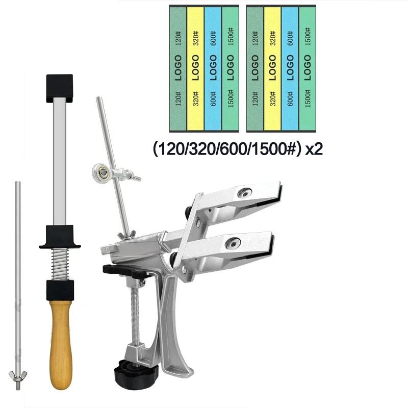 Affilacoltelli Professionale Lega di Alluminio Affilacoltelli ad Angolo Fisso Pietra Diamantata Pietra per Affilare Strumenti da Cucina Macchina Affilatrice Coltelli