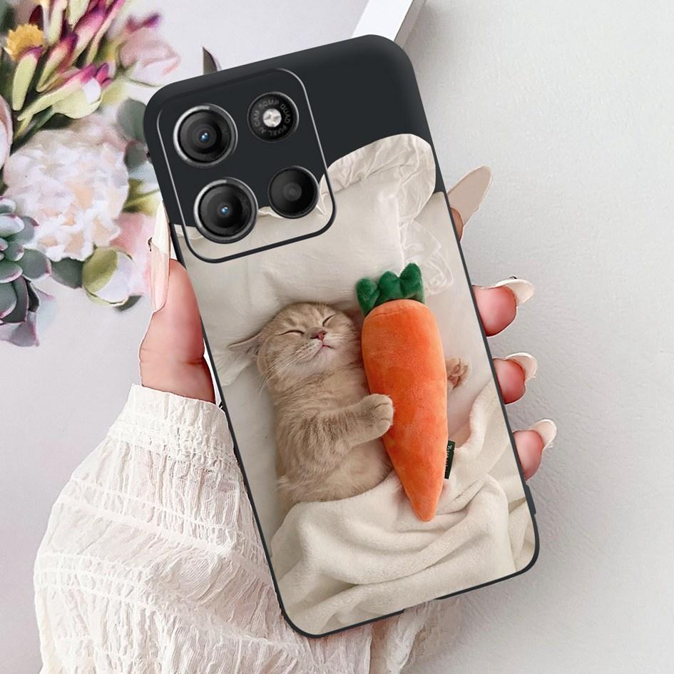 Silicone Case For Motorola Moto G15 G75 2024 Cover Cute Panda Lion Shockproof TPU Phone Cases For MotoG15 MotoG75 G 75 G 15 Etui