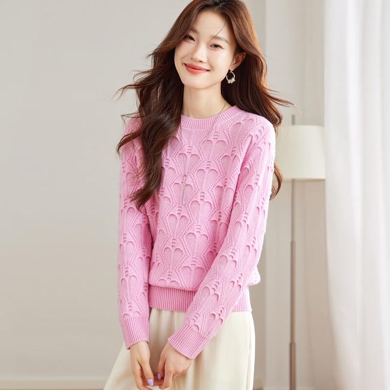 Srcr Women's Jacquard Pure Wool Long-Sleeve Sweater