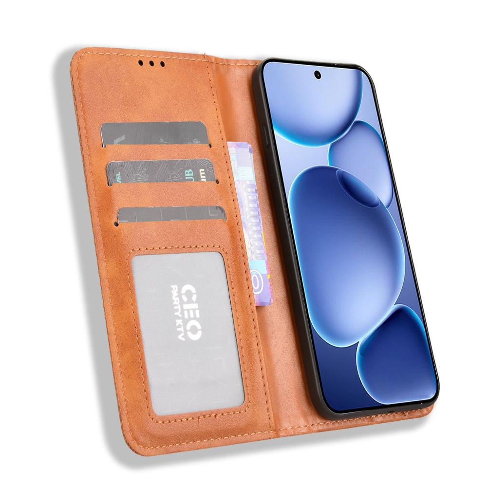 For Oppo Find X8s 5G Leather Case Wallet Stand Retro Texture Phone Cover