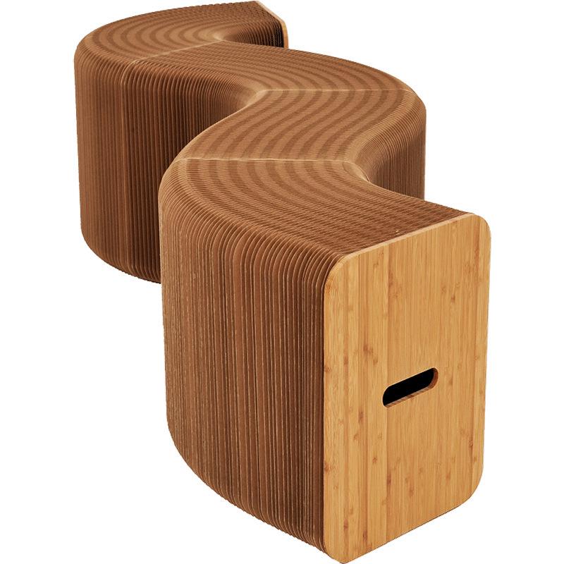 18-Paper Modular Folding Shoe Stool: Stackable, Versatile, Creative Entrance Bench.