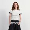 Women's Color Block Slim Fit Short Sleeve T-Shirt