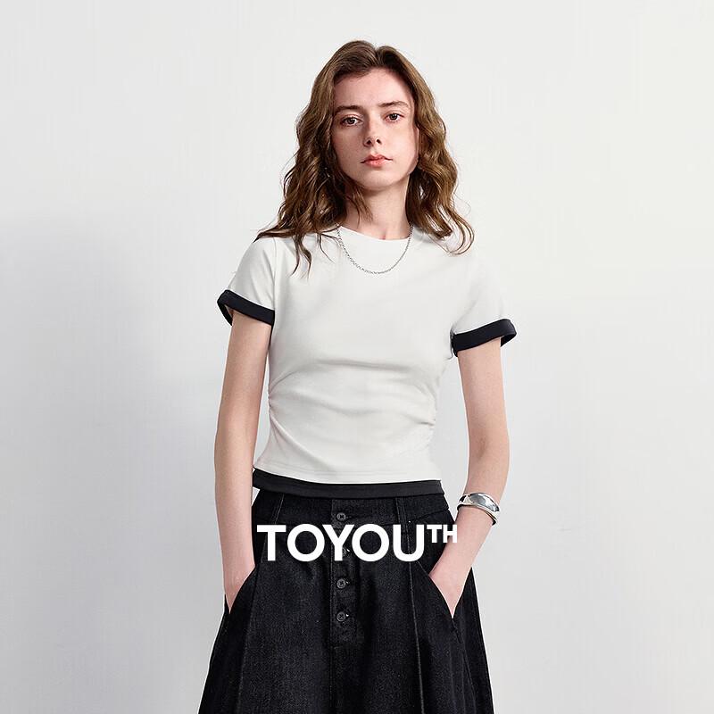 Women's Color Block Slim Fit Short Sleeve T-Shirt