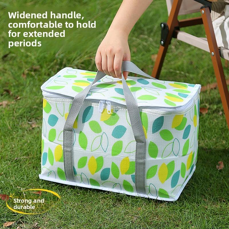 Outdoor Cooler Bag With Insulation For Camping And Picnics 14l Foldable Aluminum Foil Material