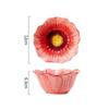 Ceramic Flower Bowls for Kitchen Cereal Oatmeal Salad Sunflower-Shaped Creative Soup Bowls