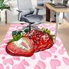 1PC strawberry heart Non-Slip Floor carpet, suitable for Office, bedroomand playrooms. It can also be used as a sofa footrest cover-T76