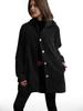 2025 Women's European & American Corduroy Hooded Loose Casual Cardigan Jacket