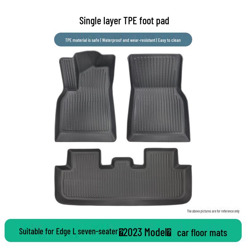 Anti-Slip TPE Floor Mats for 2023 Ford Edge and Special Vehicle L Seven-Seater