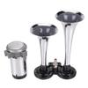 12V/24V 110dB Super Loud Auto Car Dual Tone Air Horn Set with Trumpet Compressor for Motorcycle Car