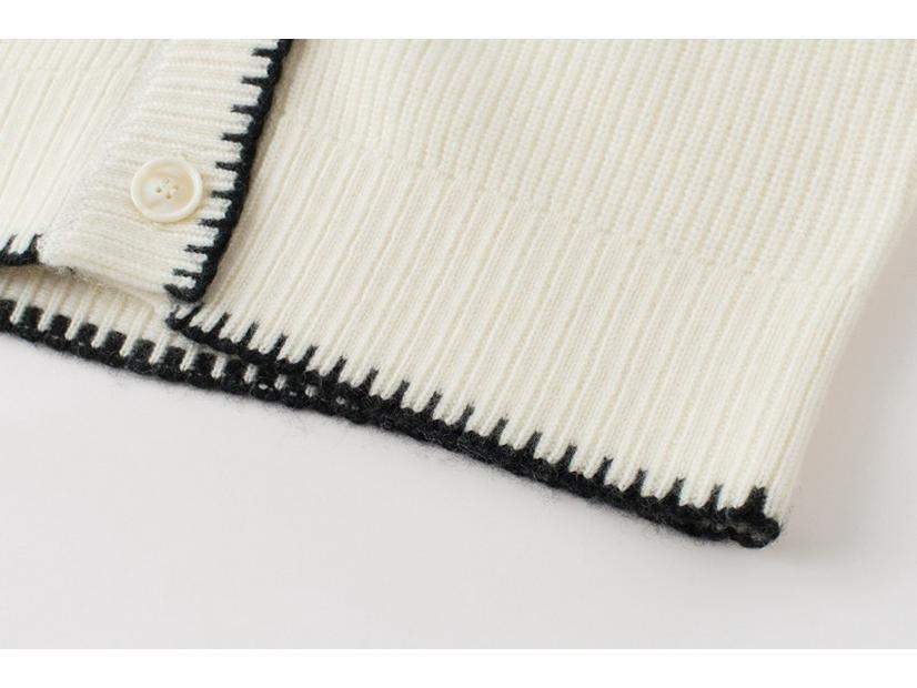 European & American Style Grey Hand-Stitched Cashmere Cardigan Sweater Coat