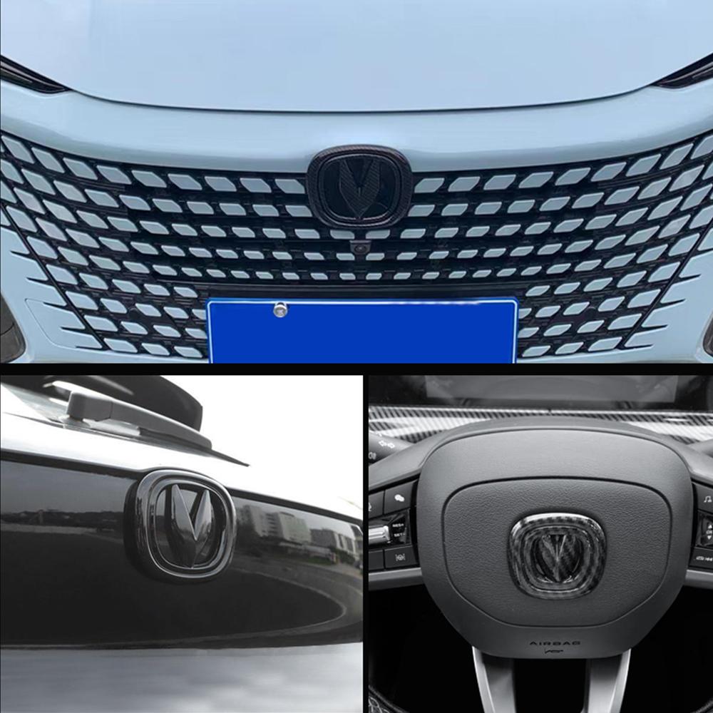 For Changan CS35 Plus CS55 Plus CS75 Plus Car Steering Wheel Logo Front Machine Logo Tail Door Logo Car Wheel Logo Cover Garnish