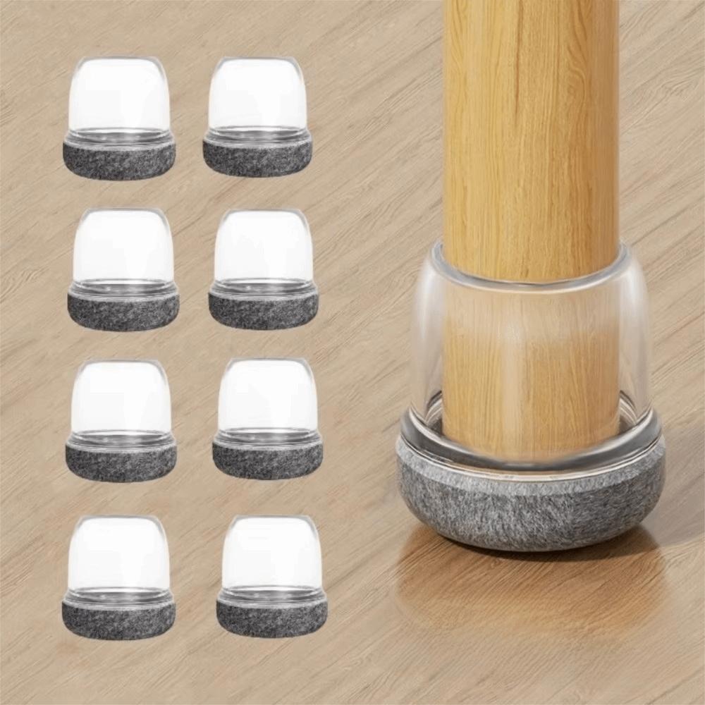 8pcs Resilient Furniture Feet Pad Non-slip Chair Leg Silent Mat Chair Leg Protector Pad  Tables