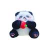 Delightful Cartoon Panda Plush Keyring Colorful Floral Designs For Key Accessories