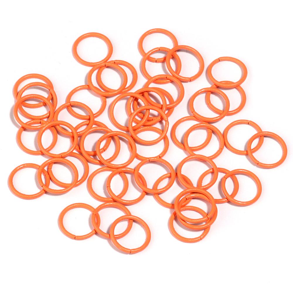 50Pcs Multicolor Charm Metal 8 10mm  Single Loops Jump Rings DIY Jewelry Findings Closed Ring For Keychain Bracelet Accessories