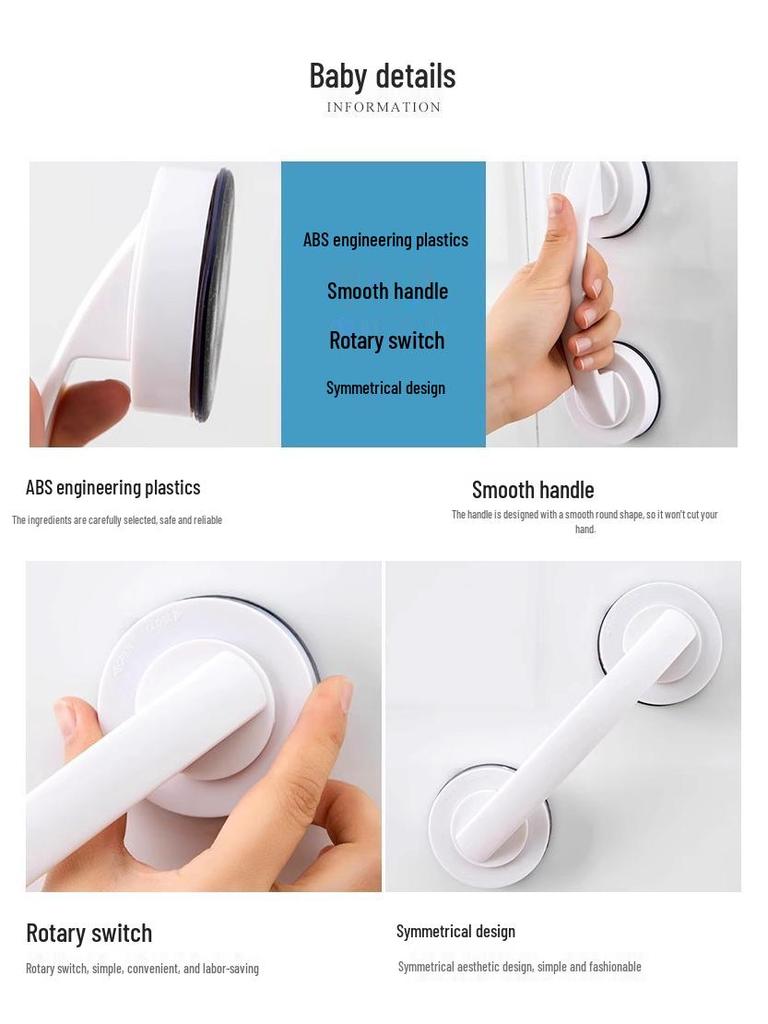 Uchwyt do przesuwnych drzwi szklanych i mocna przyssawka do szafek kuchennych, lodówek lub okien - Nie wymaga wiercenia.