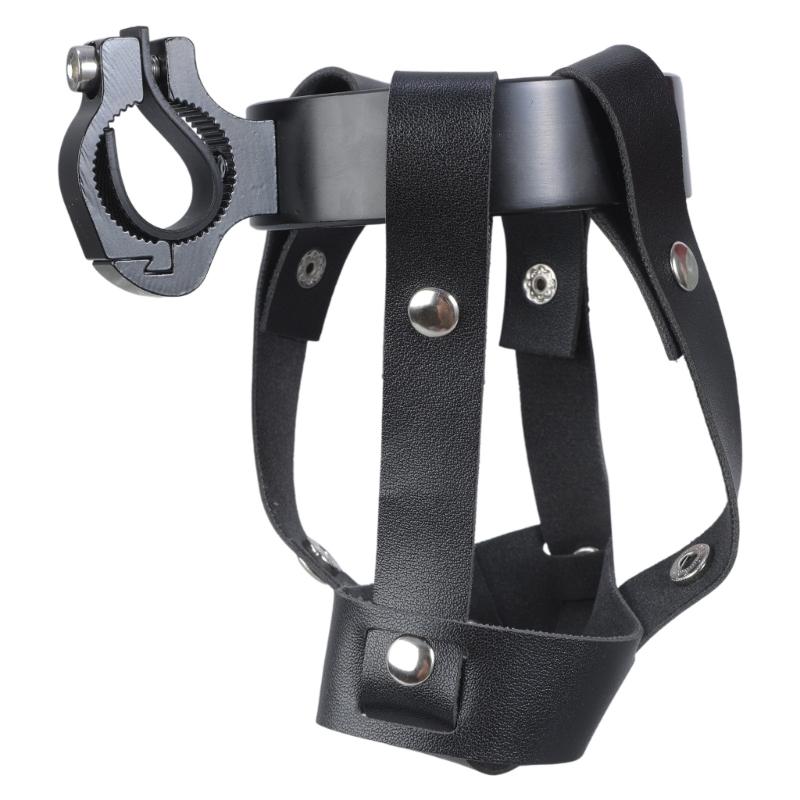 Leather Road Bike Beverage Holder Bicycles Water Bottles Cup Holder Bike Coffee Drink Cup Holder Easily to Install