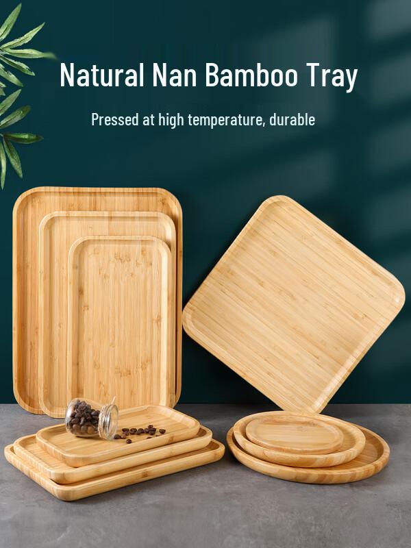 Japanese Style Rectangular Bamboo Serving Tray