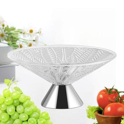 Decorative Glass Bowl Footed Fruit Basket,Pedestal for Kitchen Counter,Glass
