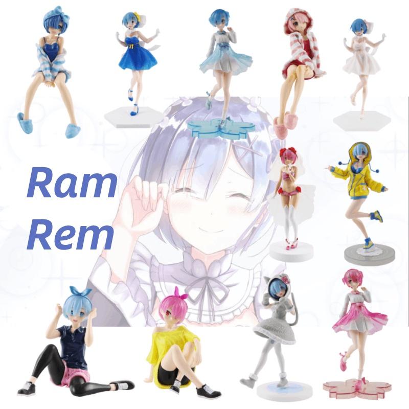 Trendy Rem Ram Handheld Anime Collectible Model Pvc Toy For Fans