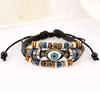 Unisex handgefertigtes türkisches Auge Kunstleder verstellbares Armband Armband Schmuck
