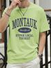 Montauk New York Hyper Local Tourist Print TShirts Men Cotton Casual T Shirt Breathable Summer Sportswear Loose Crewneck Tops