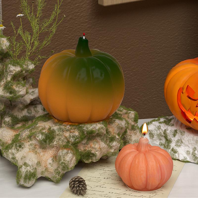 S/M/L Pumpkin Silicone Candle Mold Diy 3D Halloween Ornament Scented Candle Mold Concrete Craft Gift Party Decor Making Tools