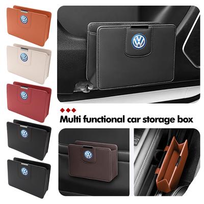 Araba Aksesuarları Kare Deri Saklama Kutusu Kapı Yan Çantası Mendil Volkswagen VW Golf 4 5 6 7 Polo Jetta Sagitar Magotan Passat İçin
